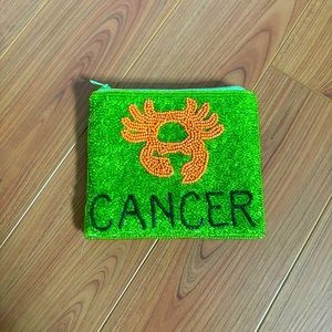 Inge Christopher Beaded Cancer Zodiac Coin Purse